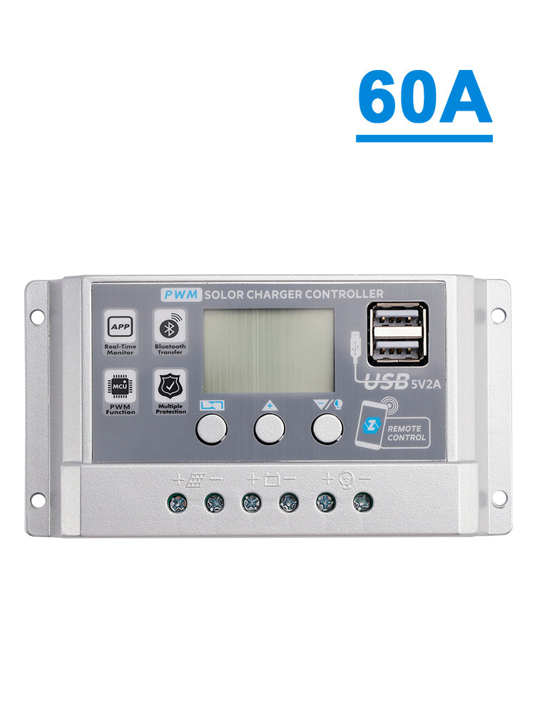 60A PWM Solar Controller Mobile APP Intelligent Control 12V24V Solar Controller