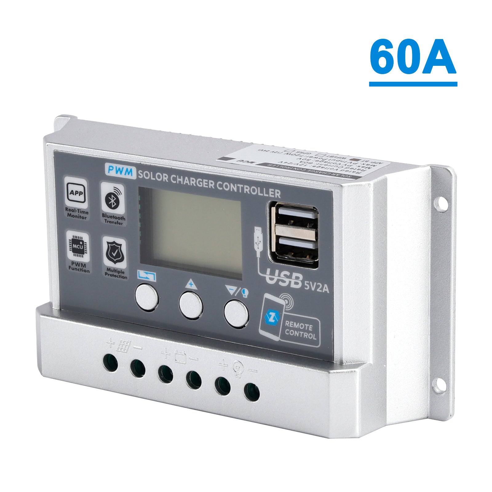 60A PWM Solar Controller Mobile APP Intelligent Control 12V24V Solar Controller