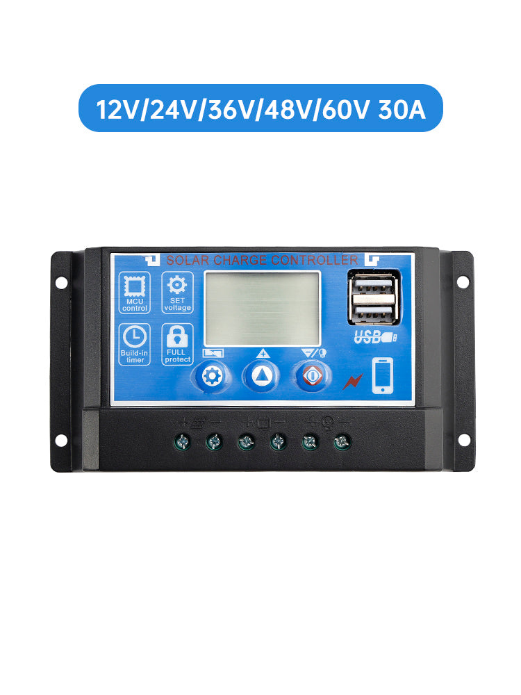 30A PWM Solar Controller Mobile APP Intelligent Control 12V-60V Solar Controller