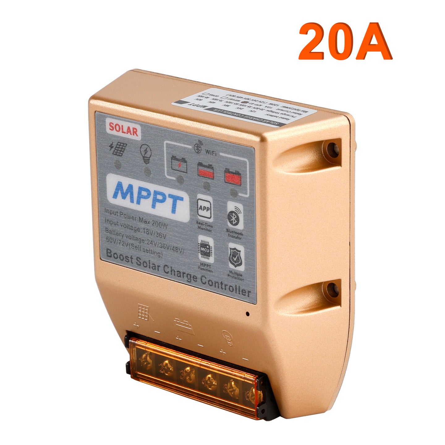 20A Boost MPPT Solar Controller 24V36V48V60V72V Solar Electric Vehicle Charging