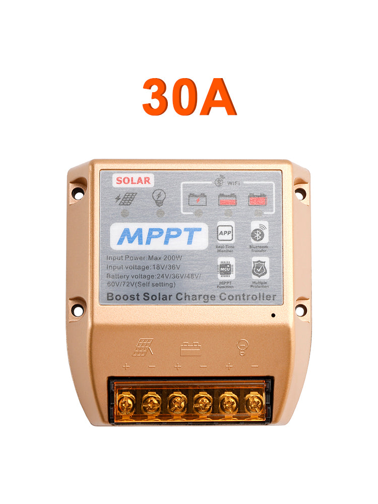 30A Boost MPPT Solar Controller 24V36V48V60V72V Solar Electric Vehicle Charging