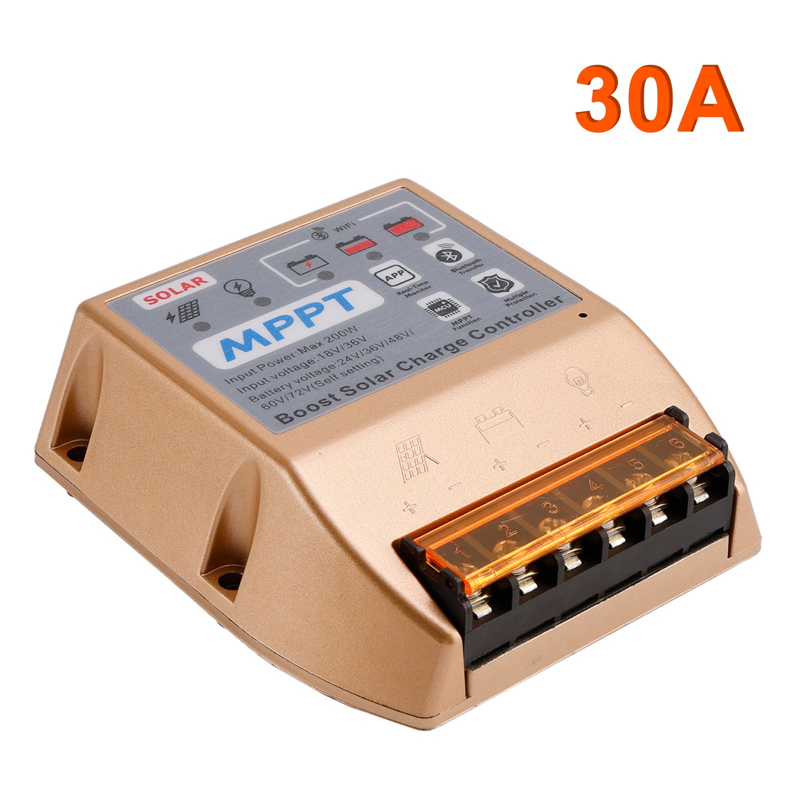 30A Boost MPPT Solar Controller 24V36V48V60V72V Solar Electric Vehicle Charging