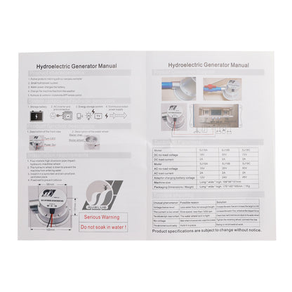 12V Water Flow Turbine Small Hydroelectric Generator DC18V 50W for Home Field