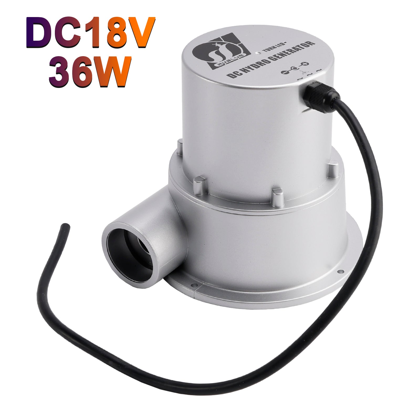 12V Water Flow Turbine Small Hydroelectric Generator DC18V 36W for Home Field