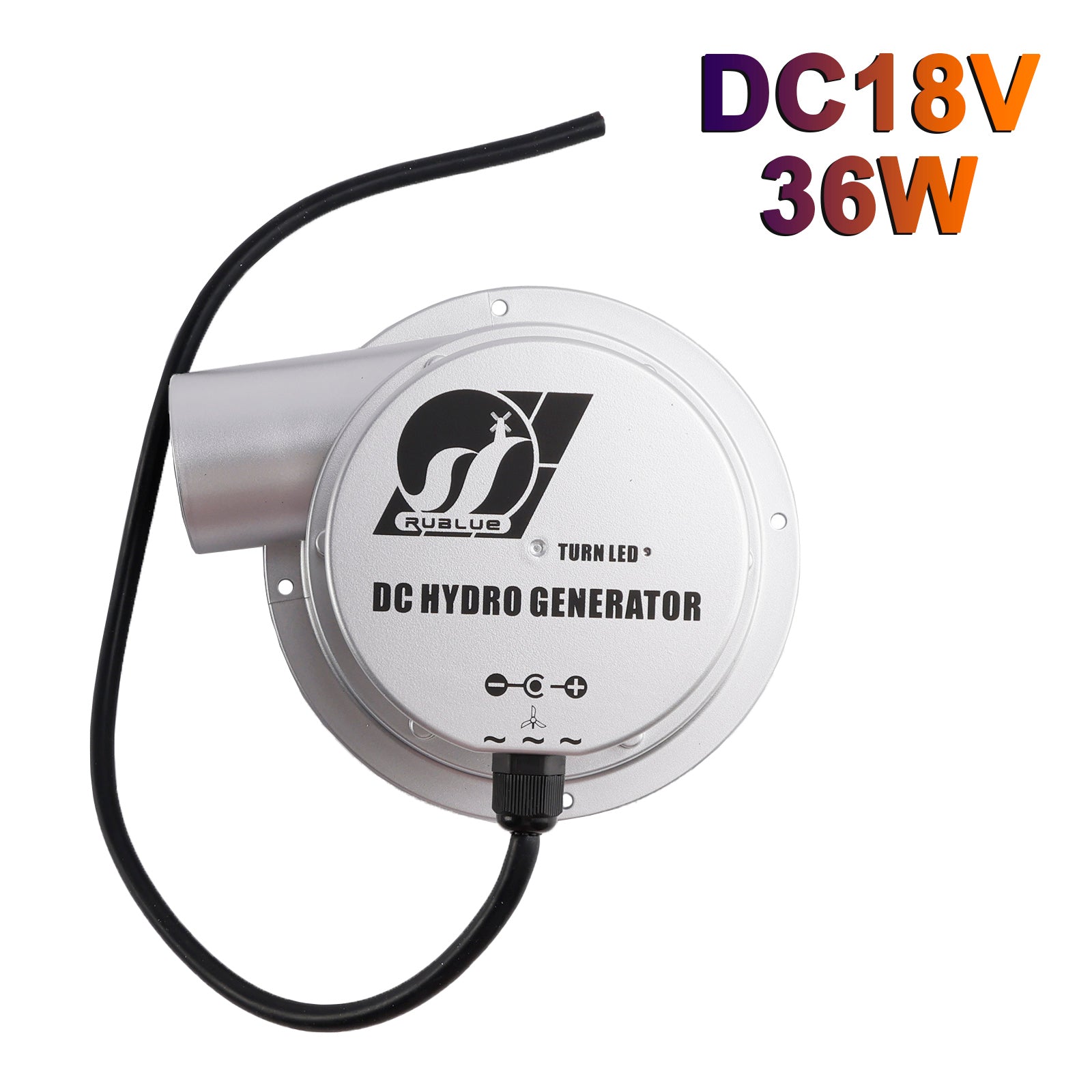 12V Water Flow Turbine Small Hydroelectric Generator DC18V 36W for Home Field
