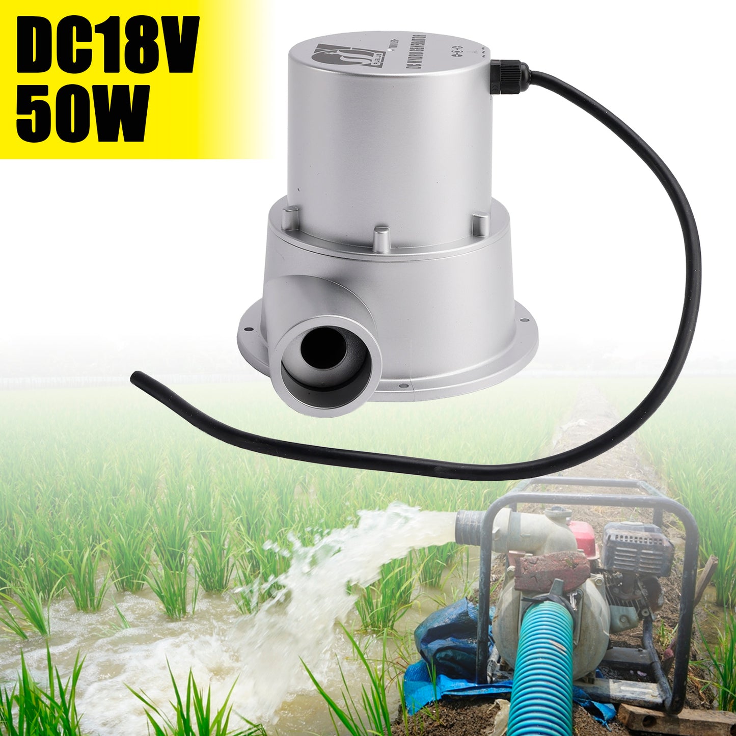 12V Water Flow Turbine Small Hydroelectric Generator DC18V 50W for Home Field