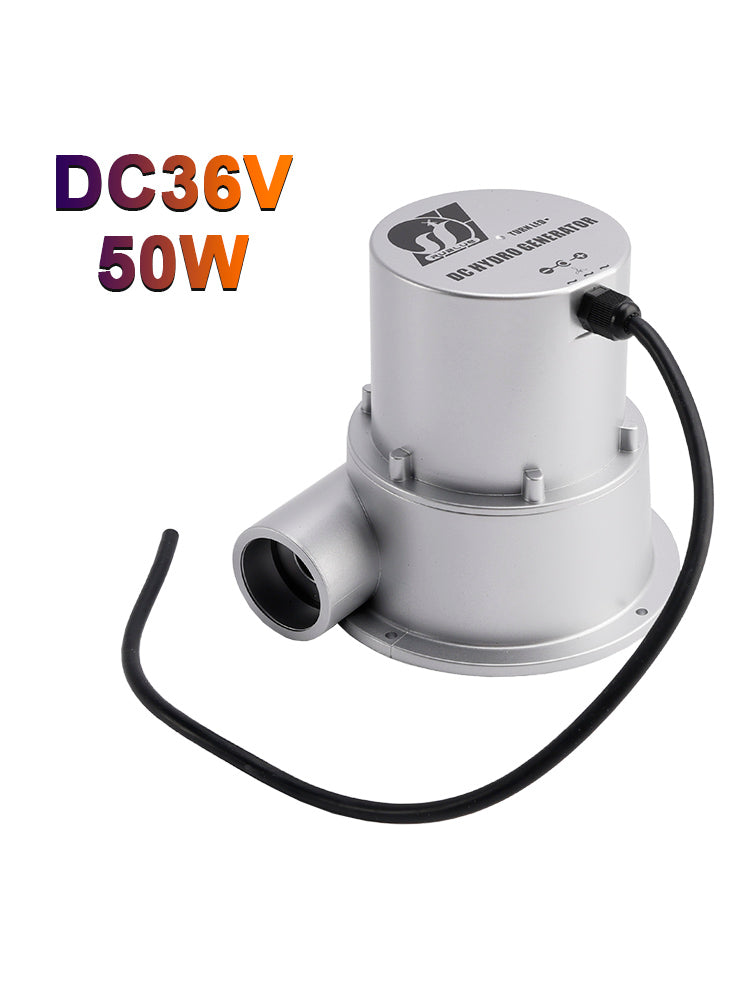 24V Water Flow Turbine Small Hydroelectric Generator DC36V 50W for Home Field