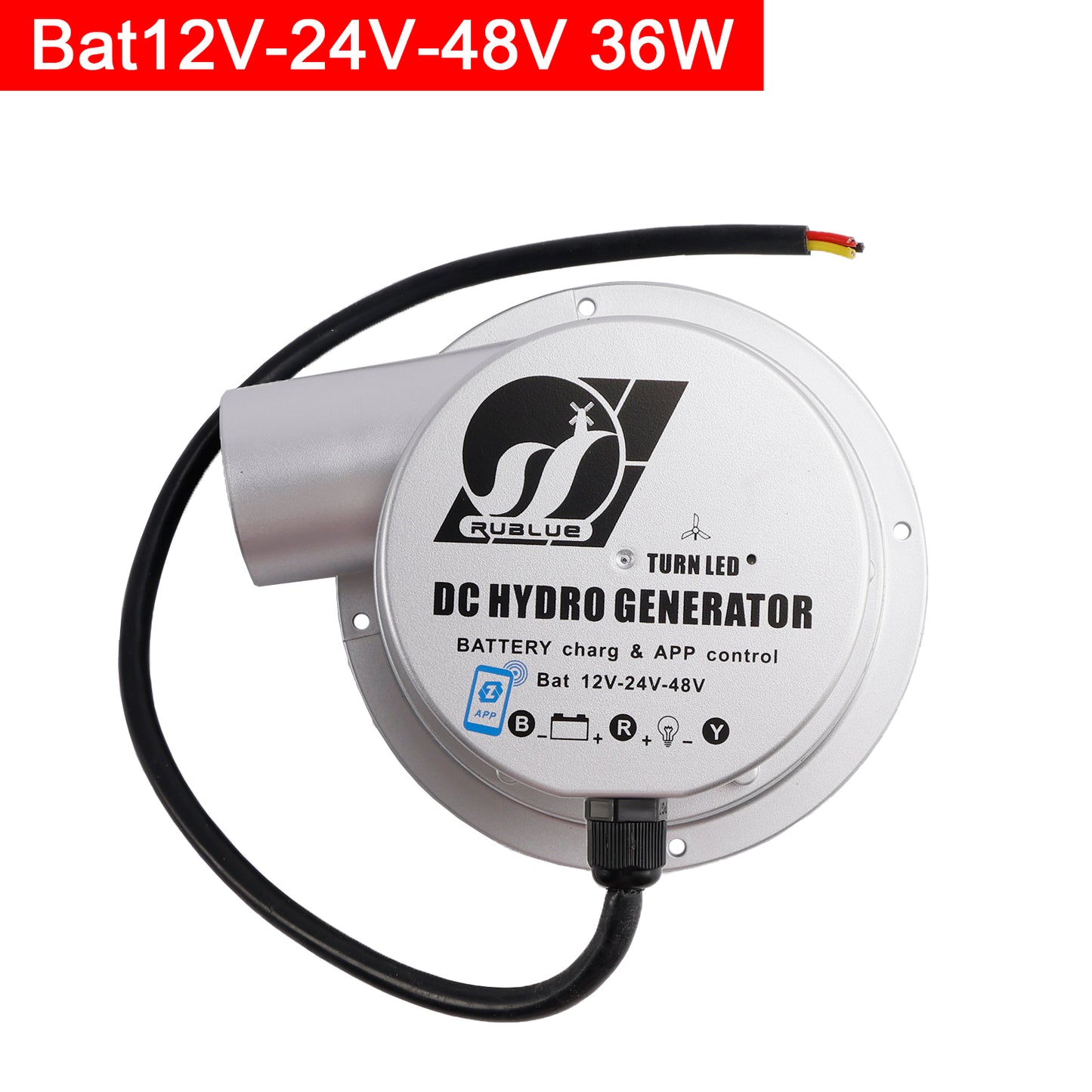 12V/24V/48V Water Flow Turbine Small Hydroelectric Generator Bat12V-24V-48V 36W
