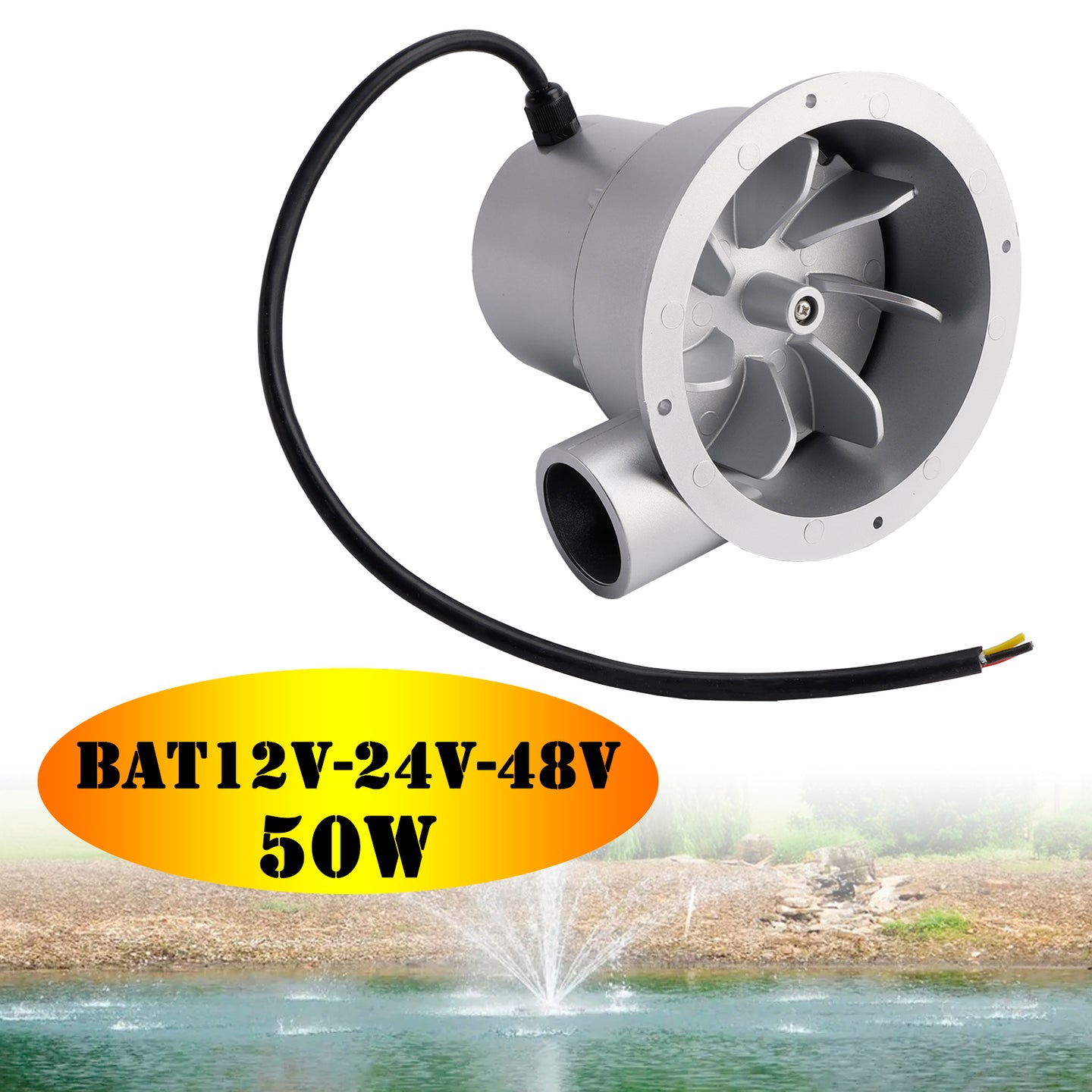 12V/24V/48V Water Flow Turbine Small Hydroelectric Generator Bat12V-24V-48V 50W