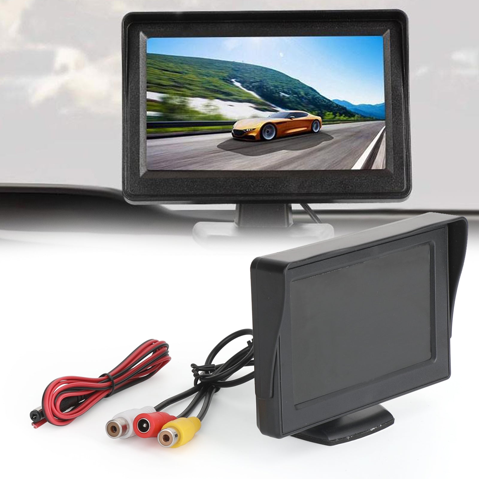 PAL HD Camera Display NTSC Reverse Monitor 4.3" TFT LCD Car Monitor Rear View