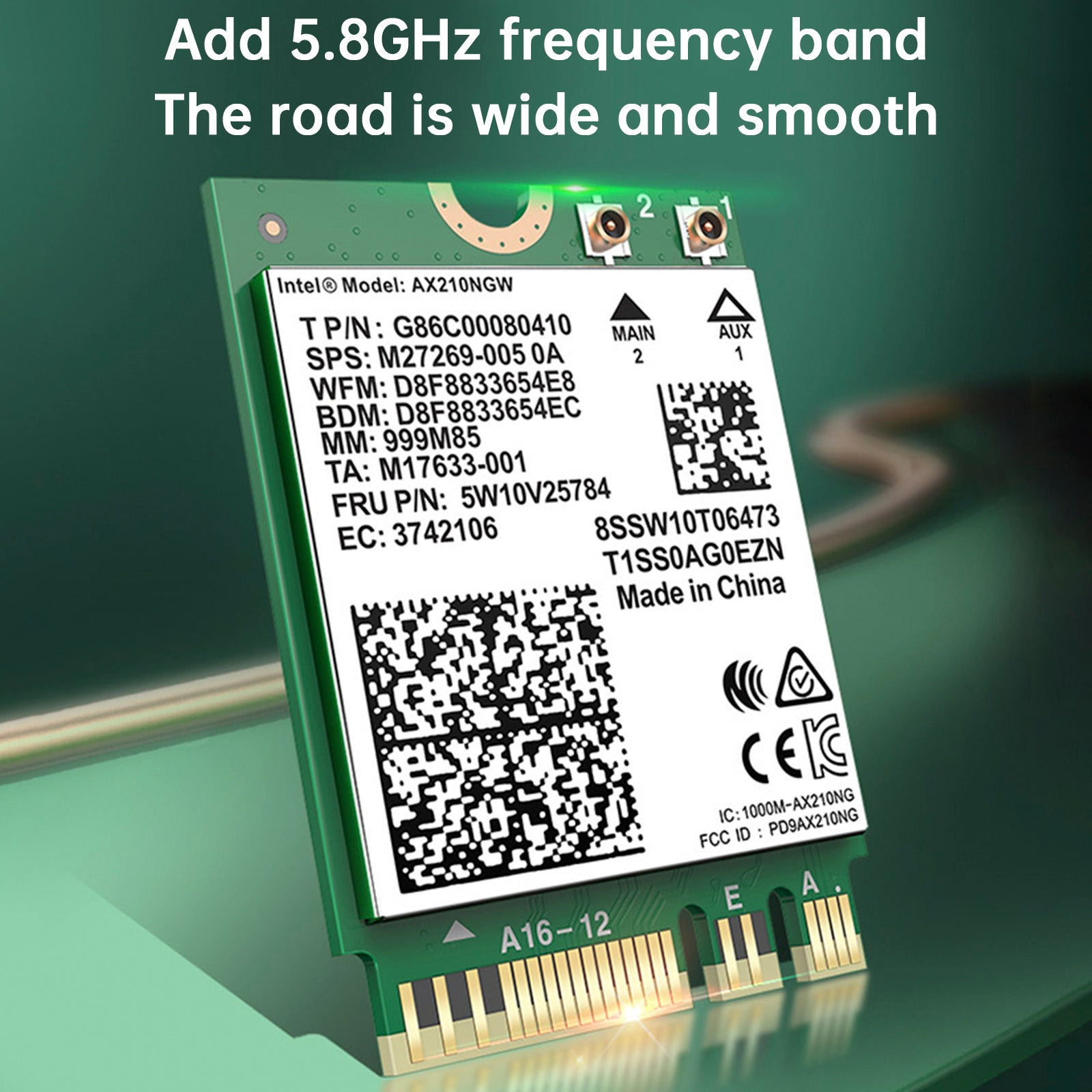 AX210 Module Bluetooth 5.2 Built-in Wireless Gigabit Network Card Supports WIFI6
