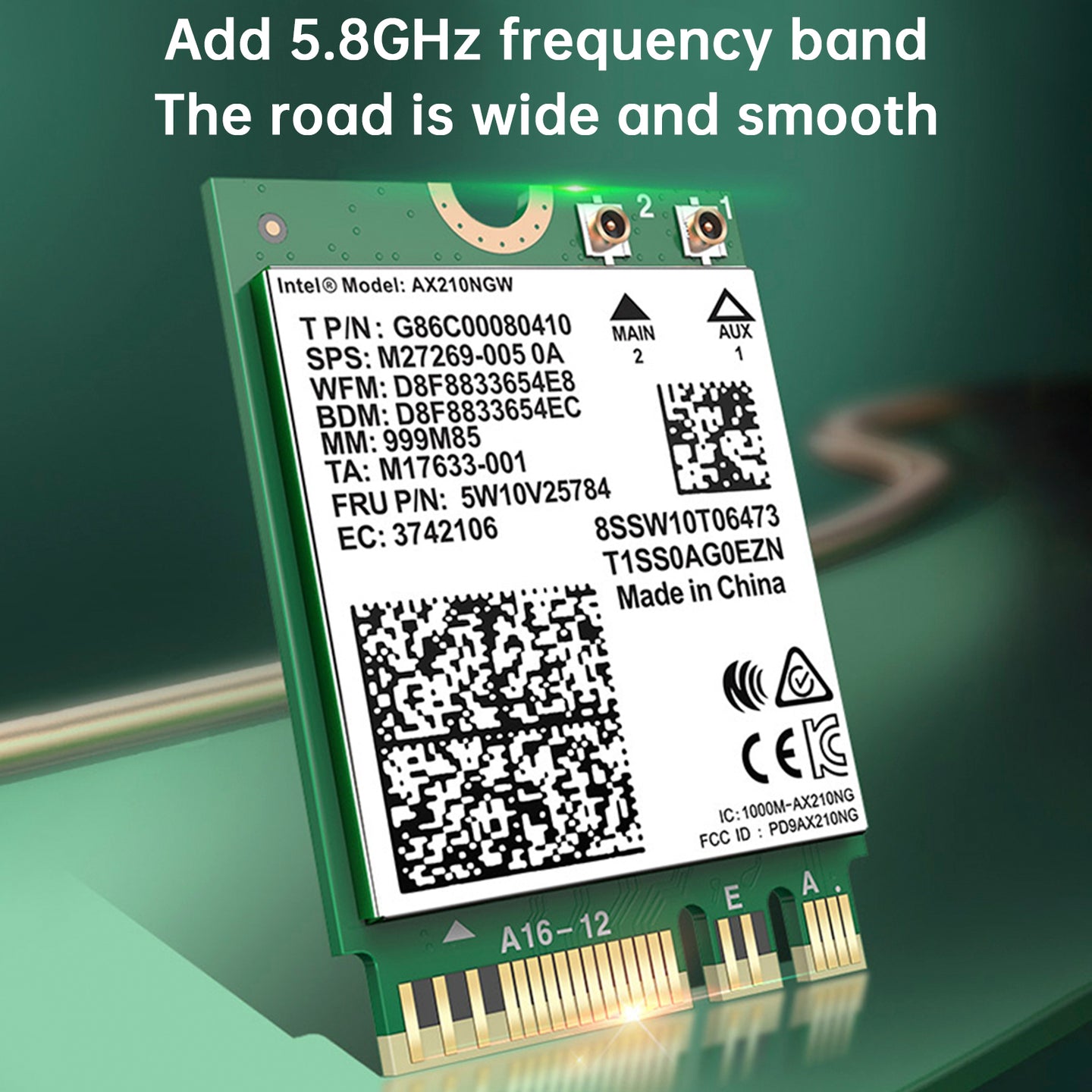 AX210 Module Bluetooth 5.2 Built-in Wireless Gigabit Network Card Supports WIFI6
