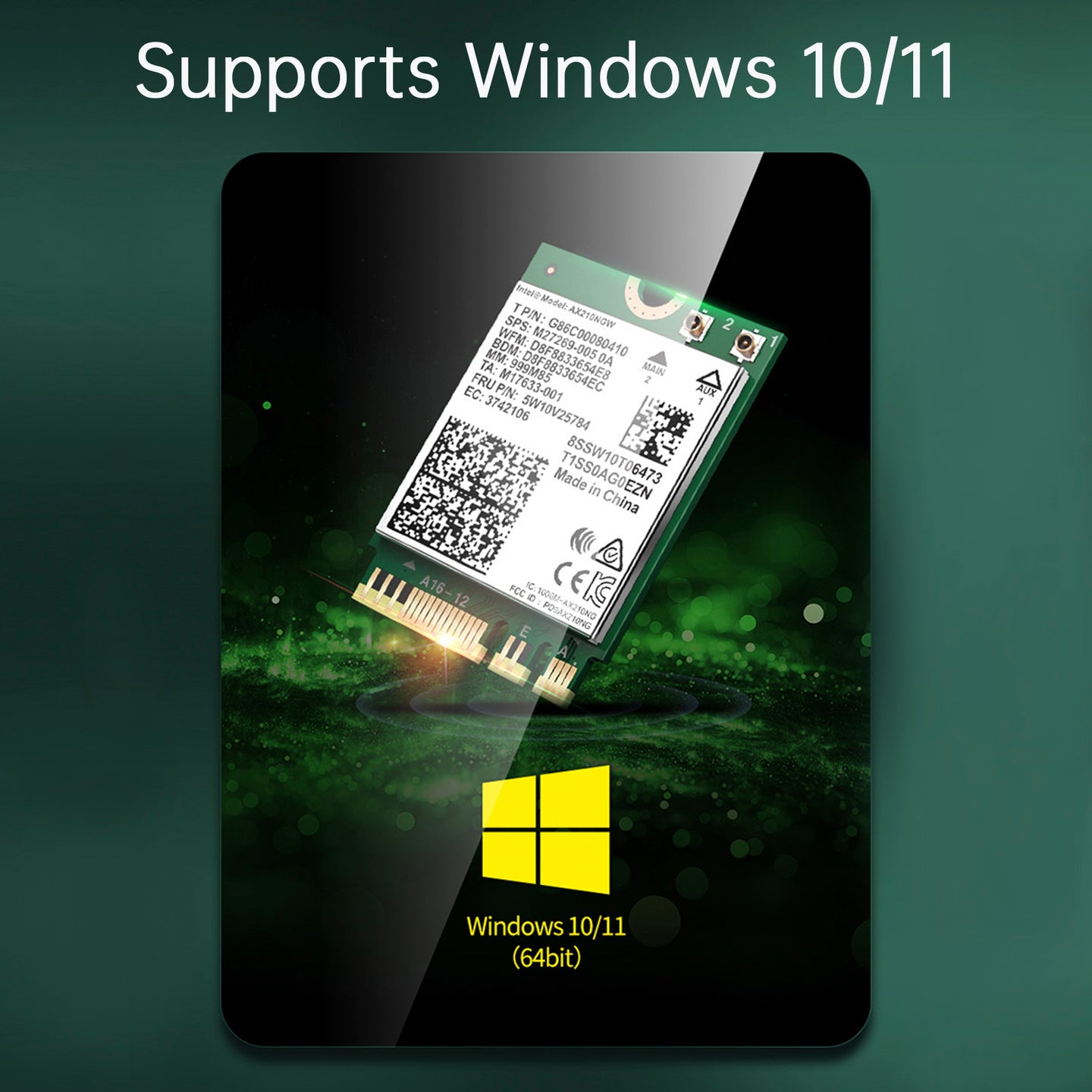 AX210 Module Bluetooth 5.2 Built-in Wireless Gigabit Network Card Supports WIFI6