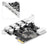 HUB 2.0 PCIE to USB 2.0 Expansion Card Moschip Adapter Card 4PIN Power Supply