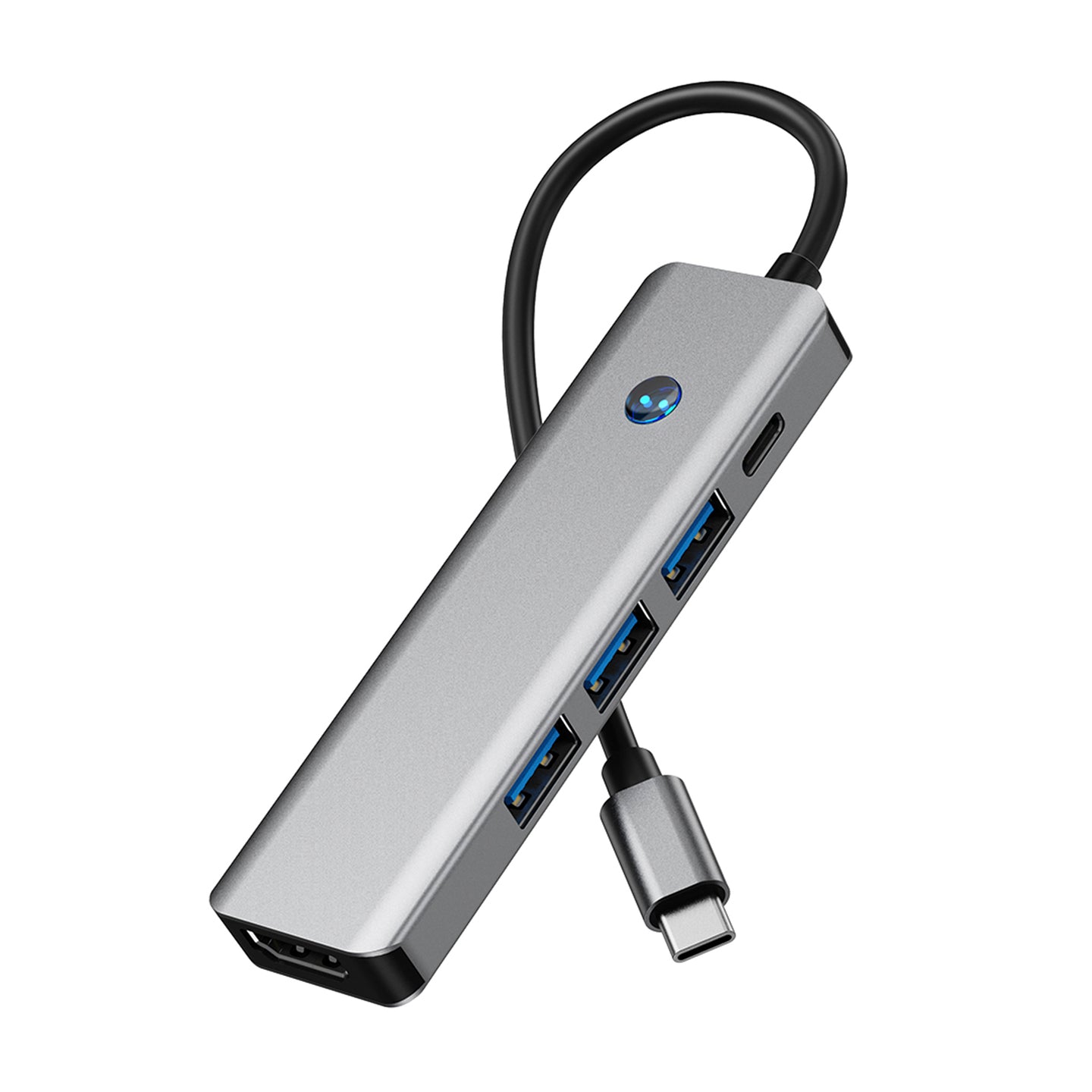 5 in 1 TYPE-C+USB3.0*1+USB2.0*2+HDMI+PD100W Interface Hub Adapter Dock for iPad