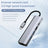 5 in 1 TYPE-C to USB3.0*1+USB2.0*1+PD100W/USB-C Data+HDMI+100M Network Card PC