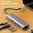 5 in 1 TYPE-C to USB3.0*1+USB2.0*1+PD100W/USB-C Data+HDMI+100M Network Card PC