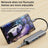 5 in 1 TYPE-C to USB3.0*1+USB2.0*1+PD100W/USB-C Data+HDMI+100M Network Card PC