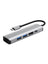 5 in 1 TYPE-C to USB3.0*1+USB2.0*1+PD100W/USB-C Data+HDMI+100M Network Card PC