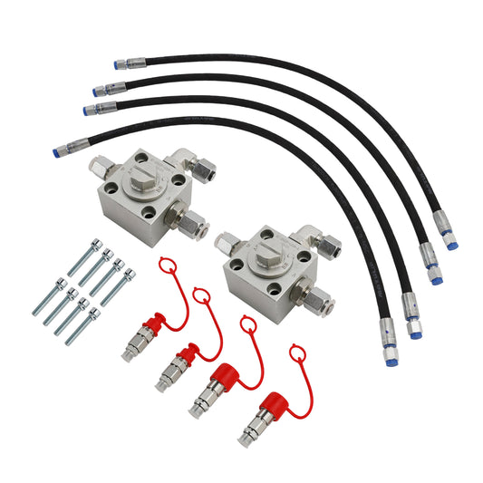 Third Function Valve Kit for 1-2 Ton Chinese Mini Excavators, Complete Hydraulic Diverter Set with Hoses