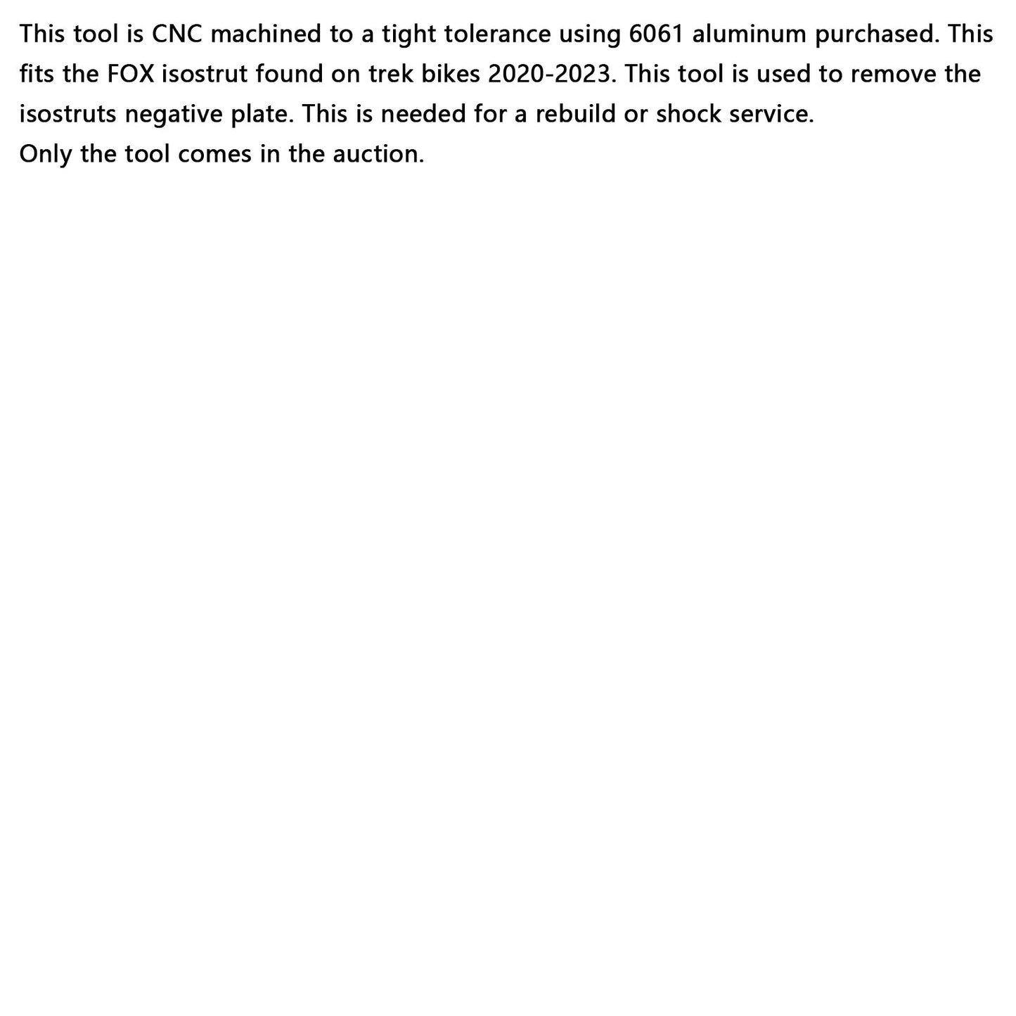 Isostrut Tool Shock Negative Plate Trek/Fox ISO Strut Service (Copy)