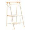 Folding 2-Step Stool with Safety Rails for Kids & Adults, Counter Height Kitchen Helper, Portable, 225lb Capacity
