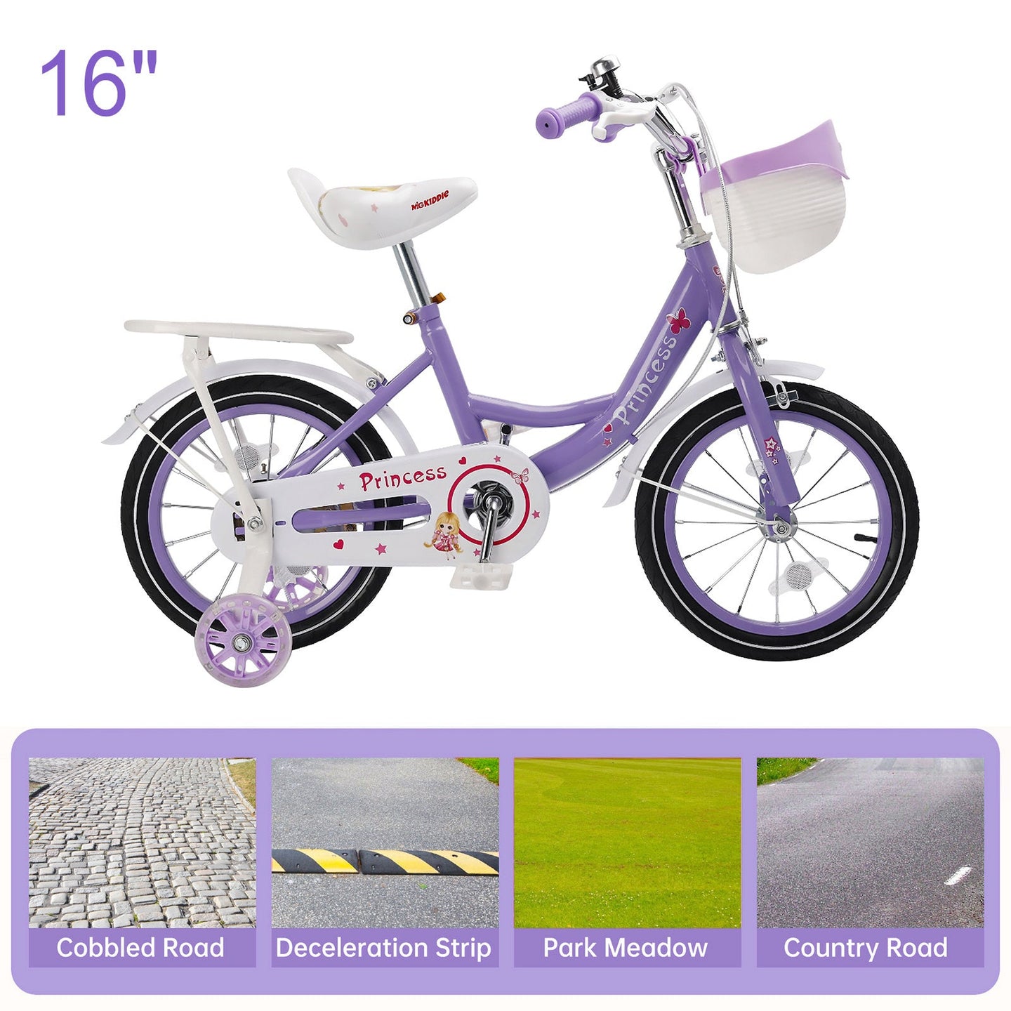 16 inch Vibrant Kid Bike with Flash Wheels & Adjustable Comfort