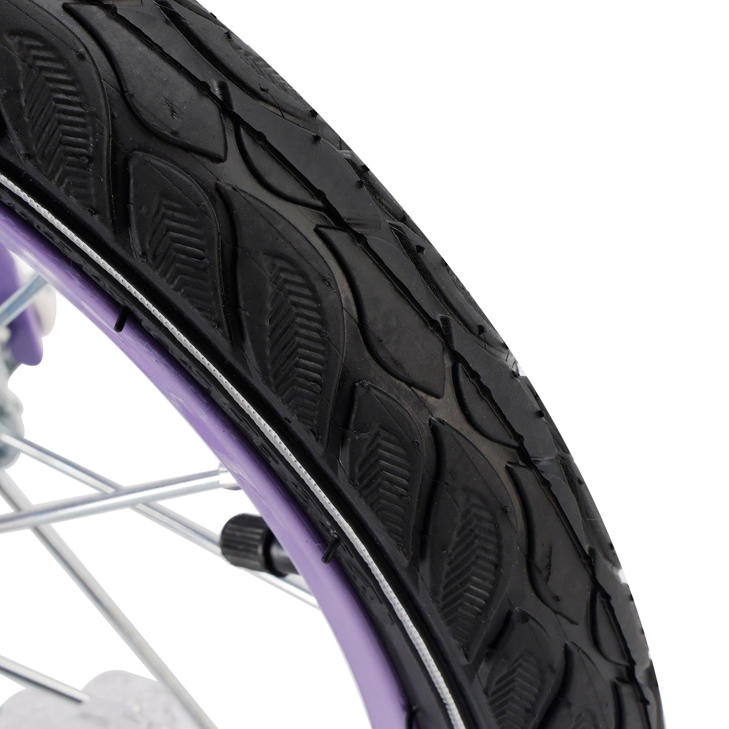 Purple 16 inch Kids Bicycle Girls Bike with Auxiliary Wheels