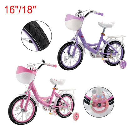 16 inch Girls Bicycle Girls Bike Pink/Purple