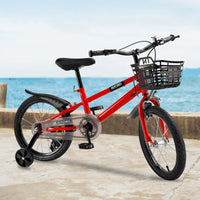 16 inch Children Bicycle w/ Training Wheels Basket Kickstand Red (Copy)