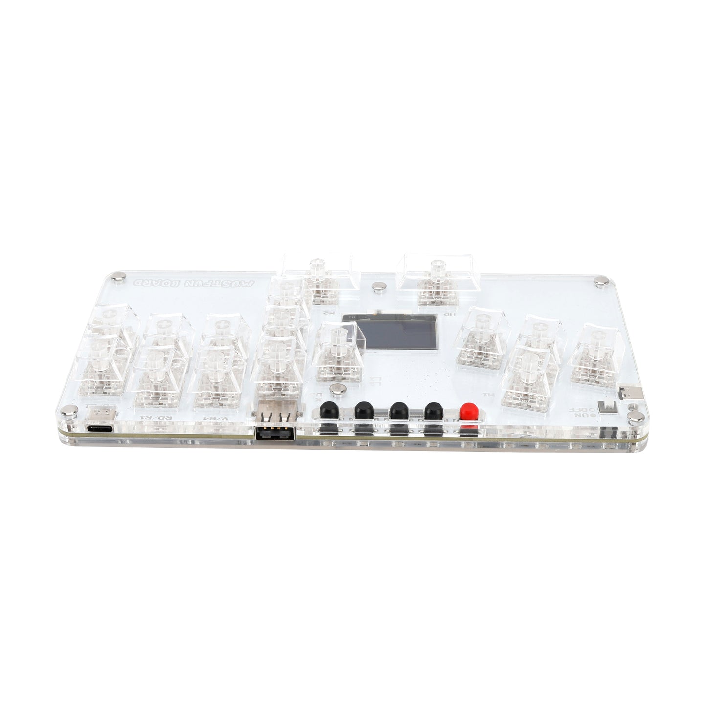 MustFun Hitbox Mini Stickless Controller Suitable For PC/PS3/PS4/Switch White