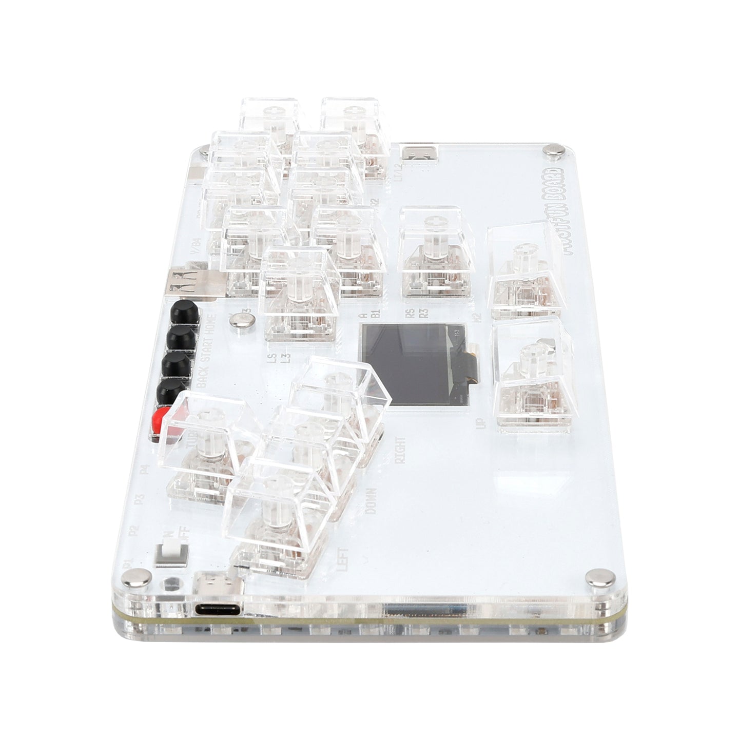 MustFun Hitbox Mini Stickless Controller Suitable For PC/PS3/PS4/Switch White
