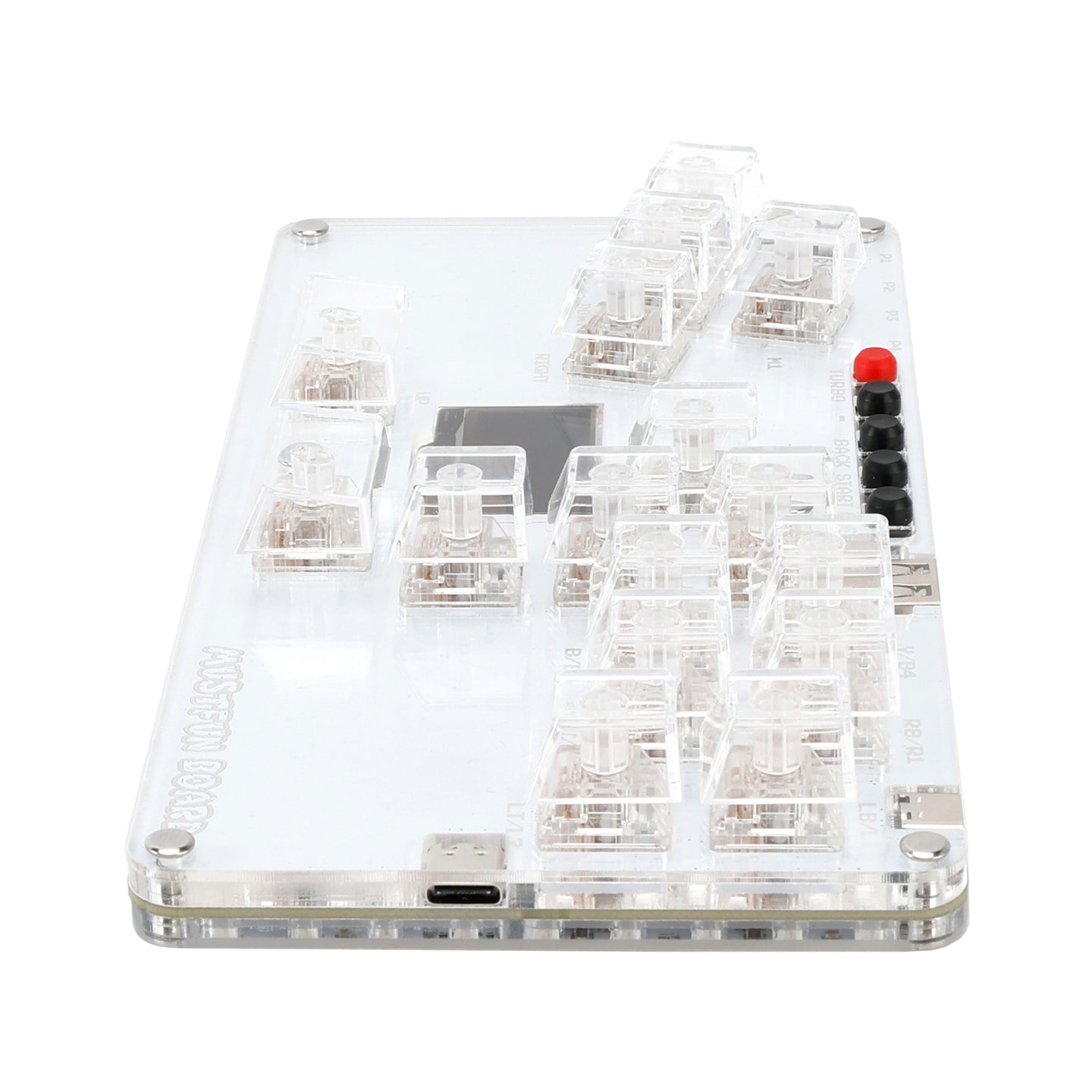MustFun Hitbox Mini Stickless Controller Suitable For PC/PS3/PS4/Switch White