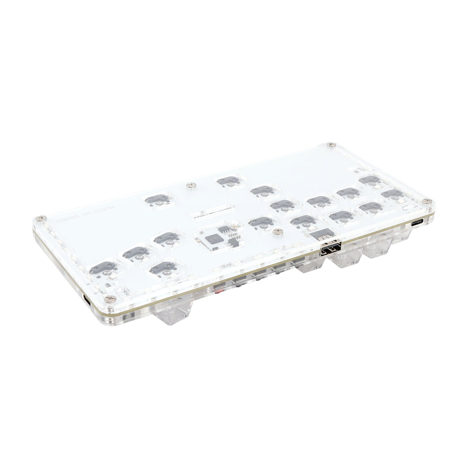 MustFun Hitbox Mini Stickless Controller Suitable For PC/PS3/PS4/Switch White