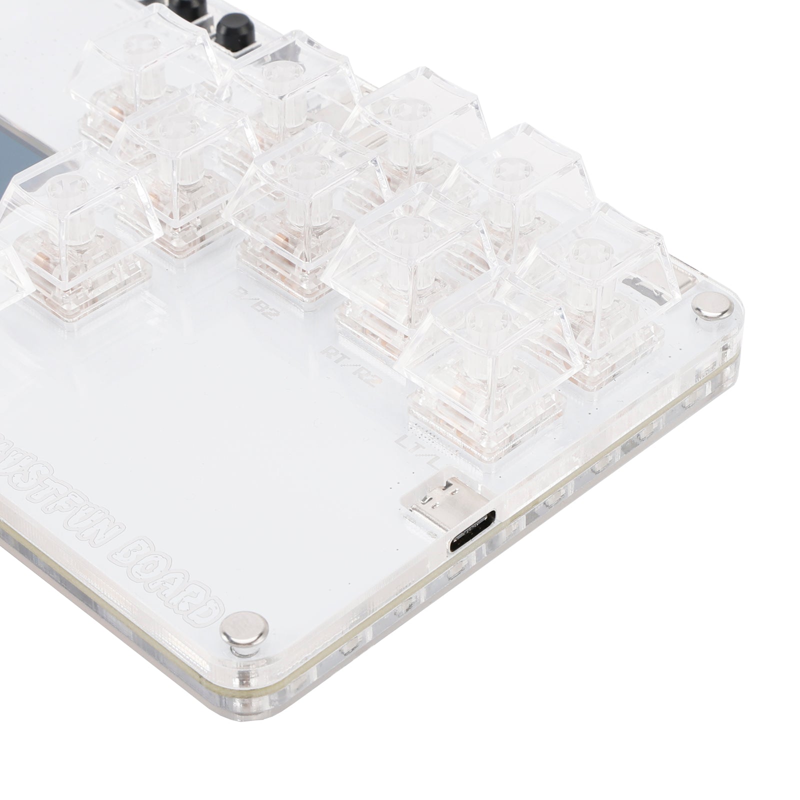 MustFun Hitbox Mini Stickless Controller Suitable For PC/PS3/PS4/Switch White