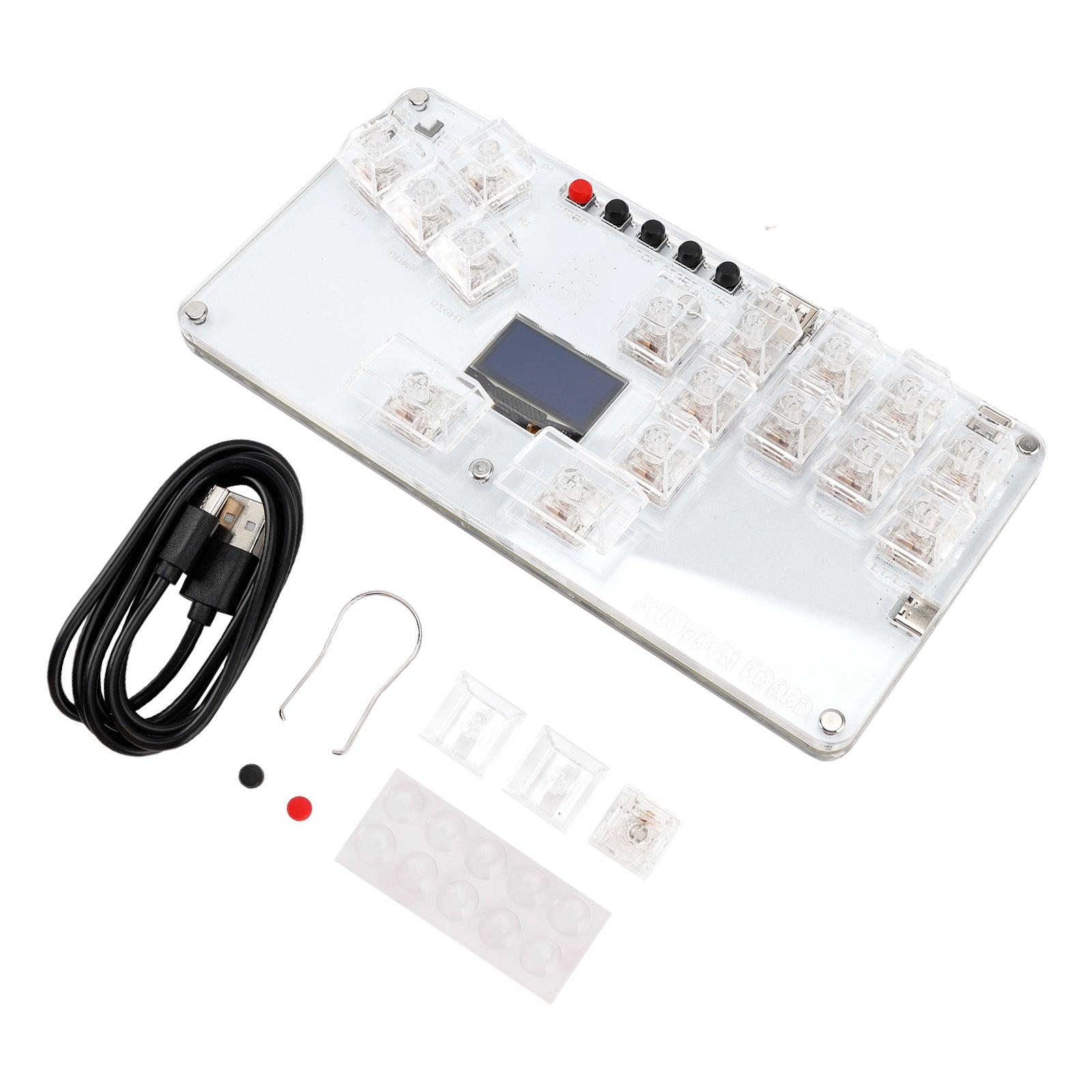 MustFun Hitbox Mini Stickless Controller Suitable For PC/PS3/PS4/Switch White