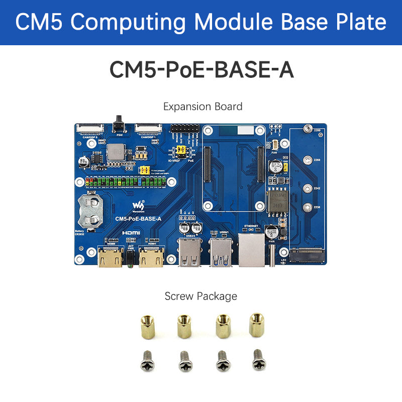 Raspberry Pi CM5 PoE Expansion Board Compute Module 5 Computing Module Baseboard