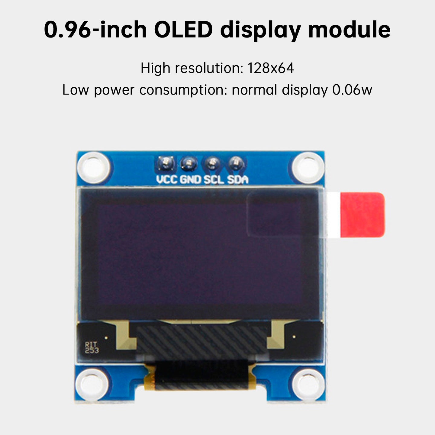 Raspberry Pi 4B 0.96-inch OLED Display Module CPU Temperature Display SSD1306