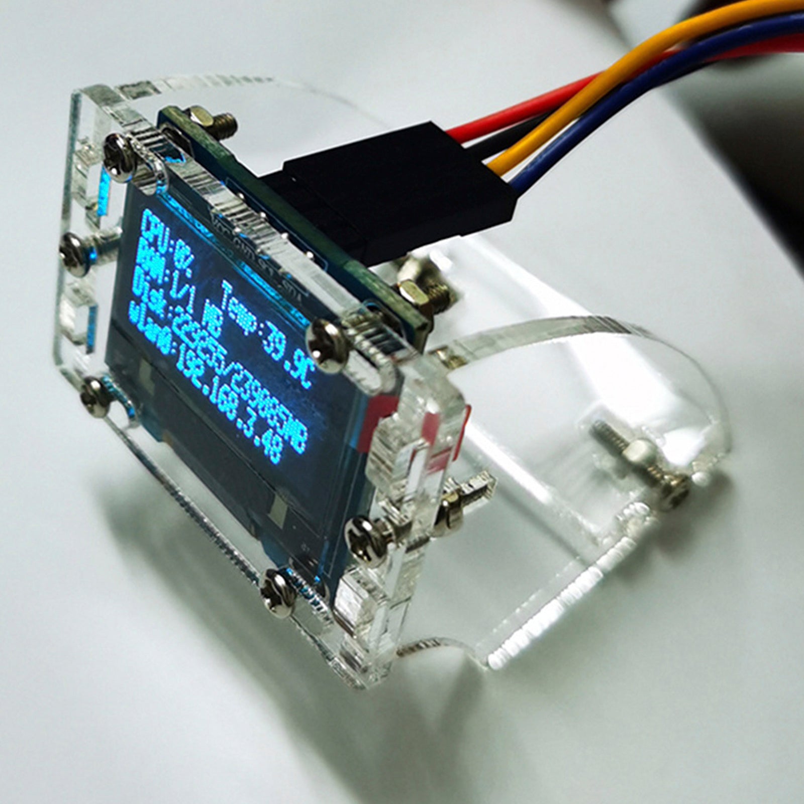 Raspberry Pi 4B 0.96-inch OLED Display Module CPU Temperature Display SSD1306