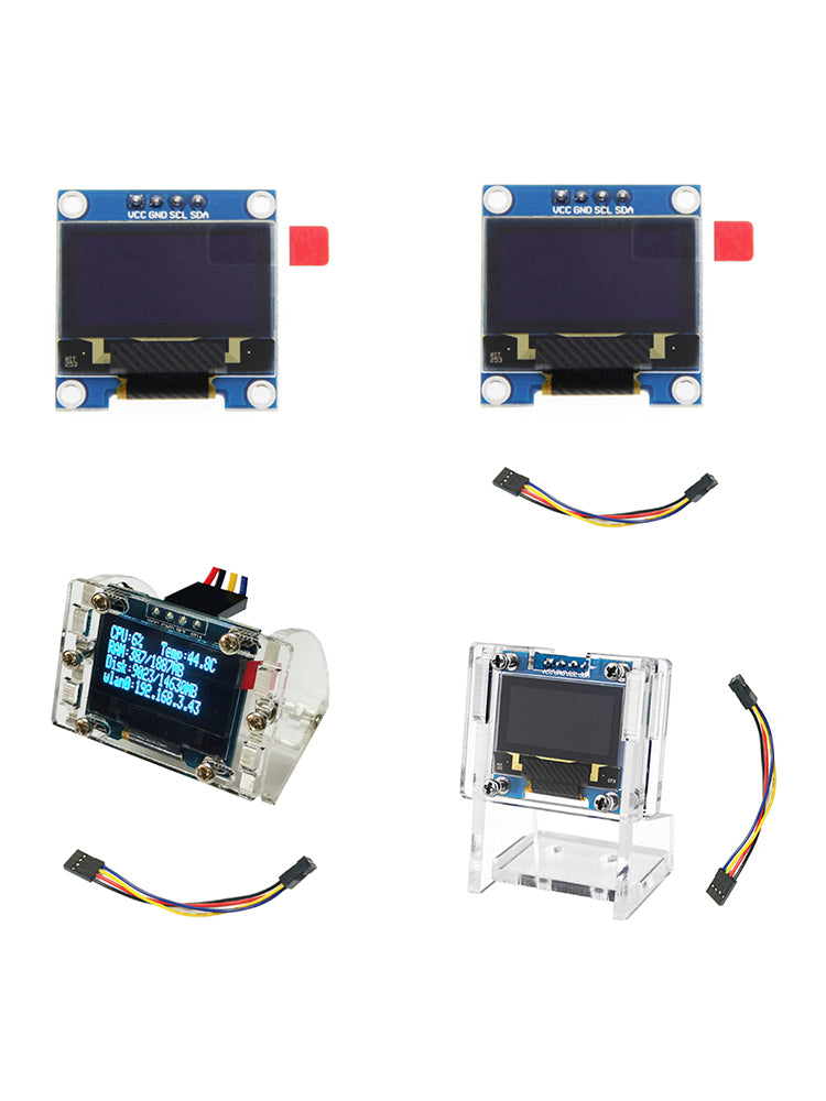 Raspberry Pi 4B 0.96-inch OLED Display Module CPU Temperature Display SSD1306