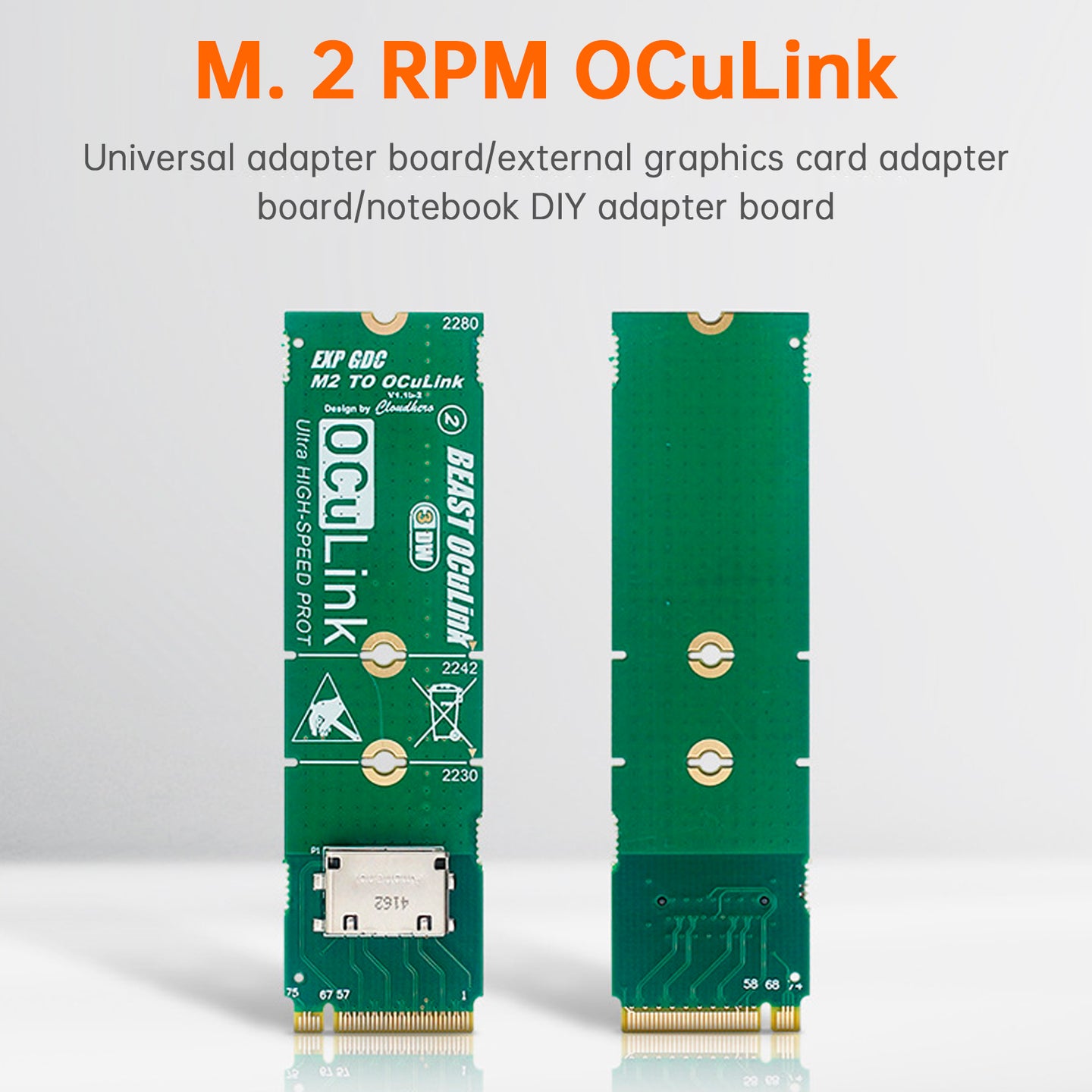 M.2 to OCuLink Interface Adapter Board Expansion Dock External Graphics Card