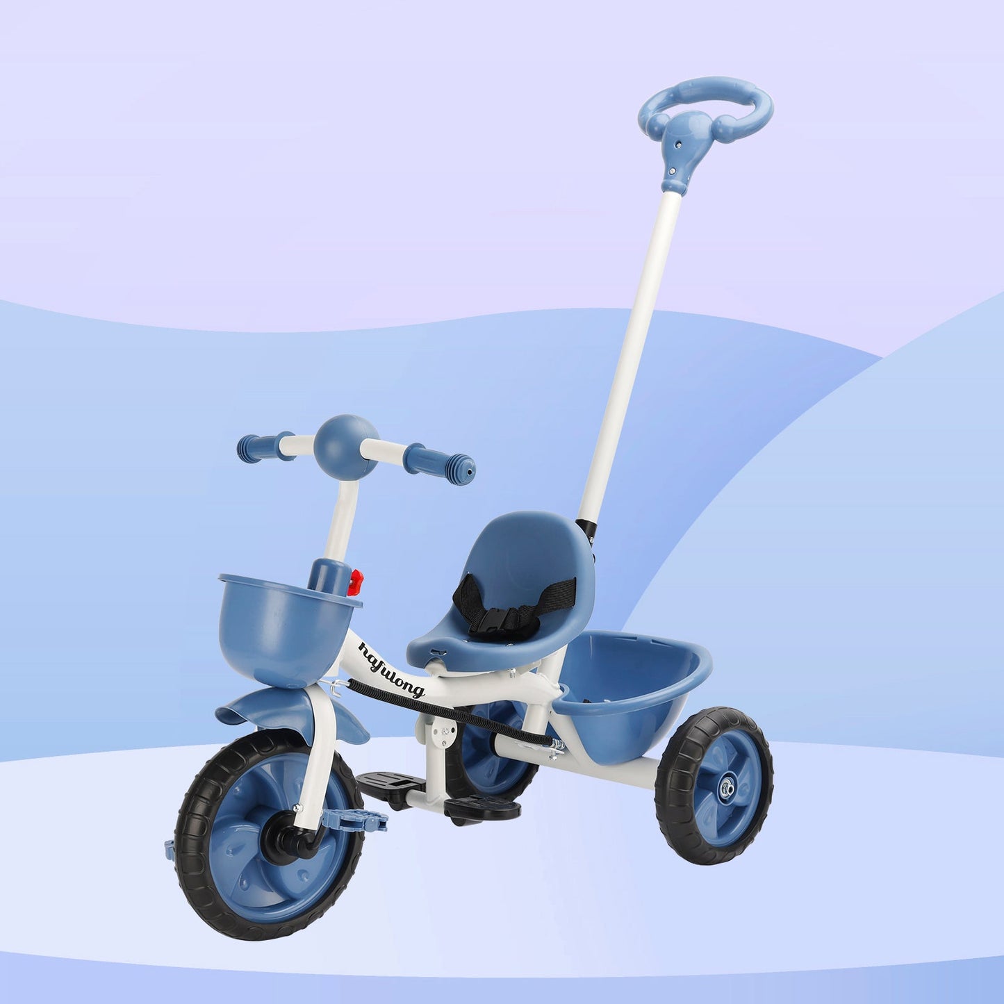 Boys Girls Toddler Trike Kids Tricycle with Push Handle