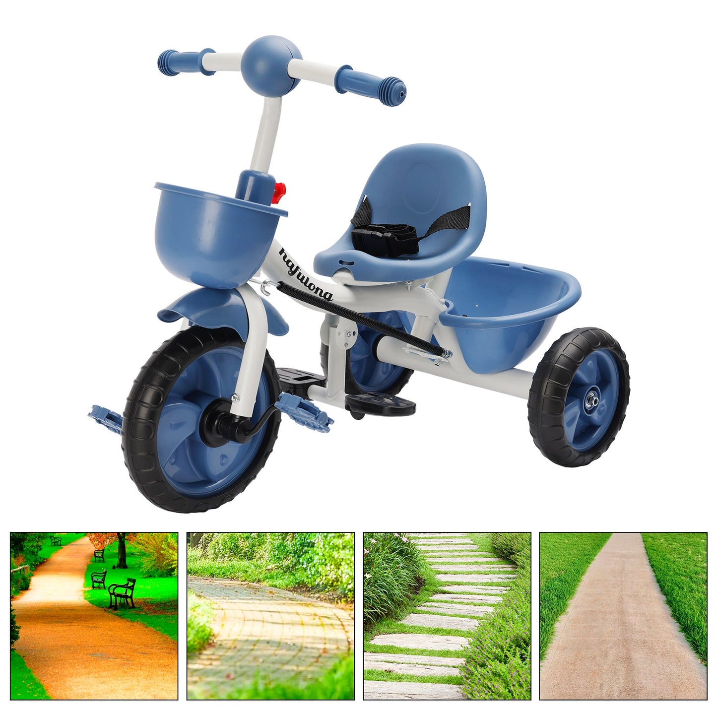 Boys Girls Toddler Trike Kids Tricycle with Push Handle