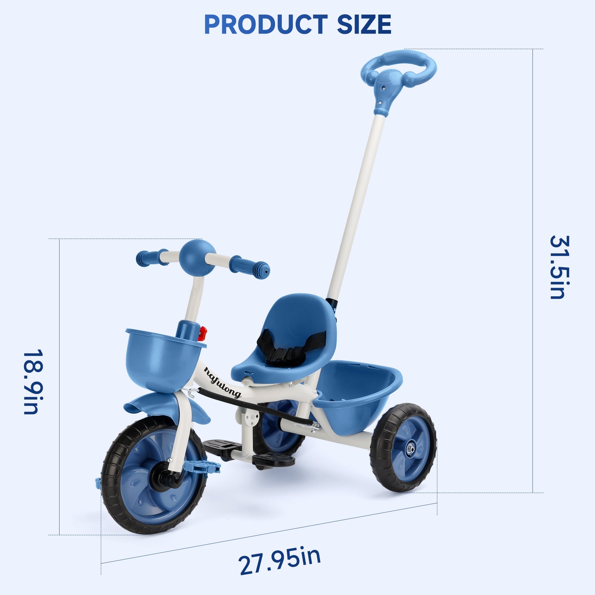 Boys Girls Toddler Trike Kids Tricycle with Push Handle (Copy)