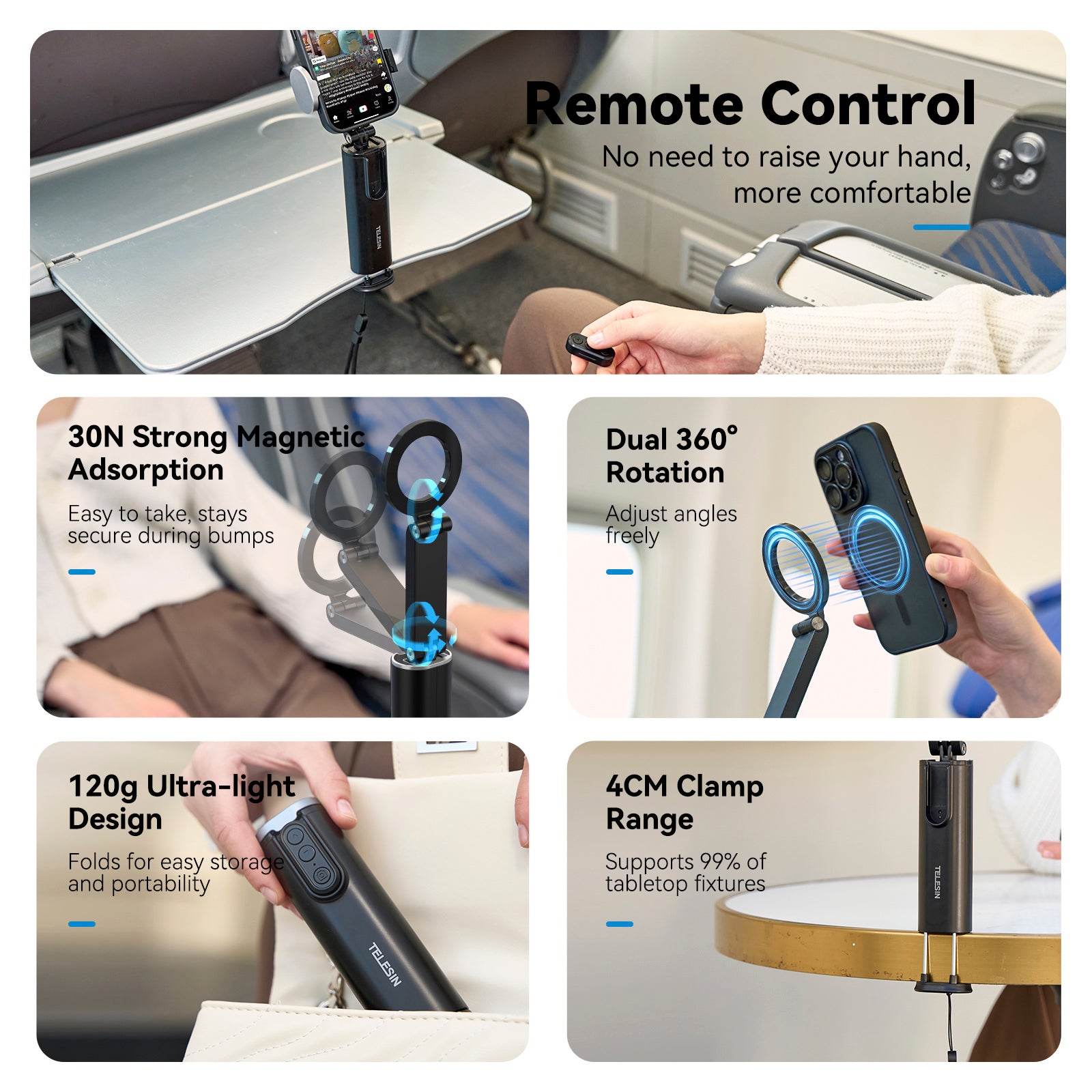 Remote Control Travel Photography Mobile Phone Magnetic Holder Short Video Stand