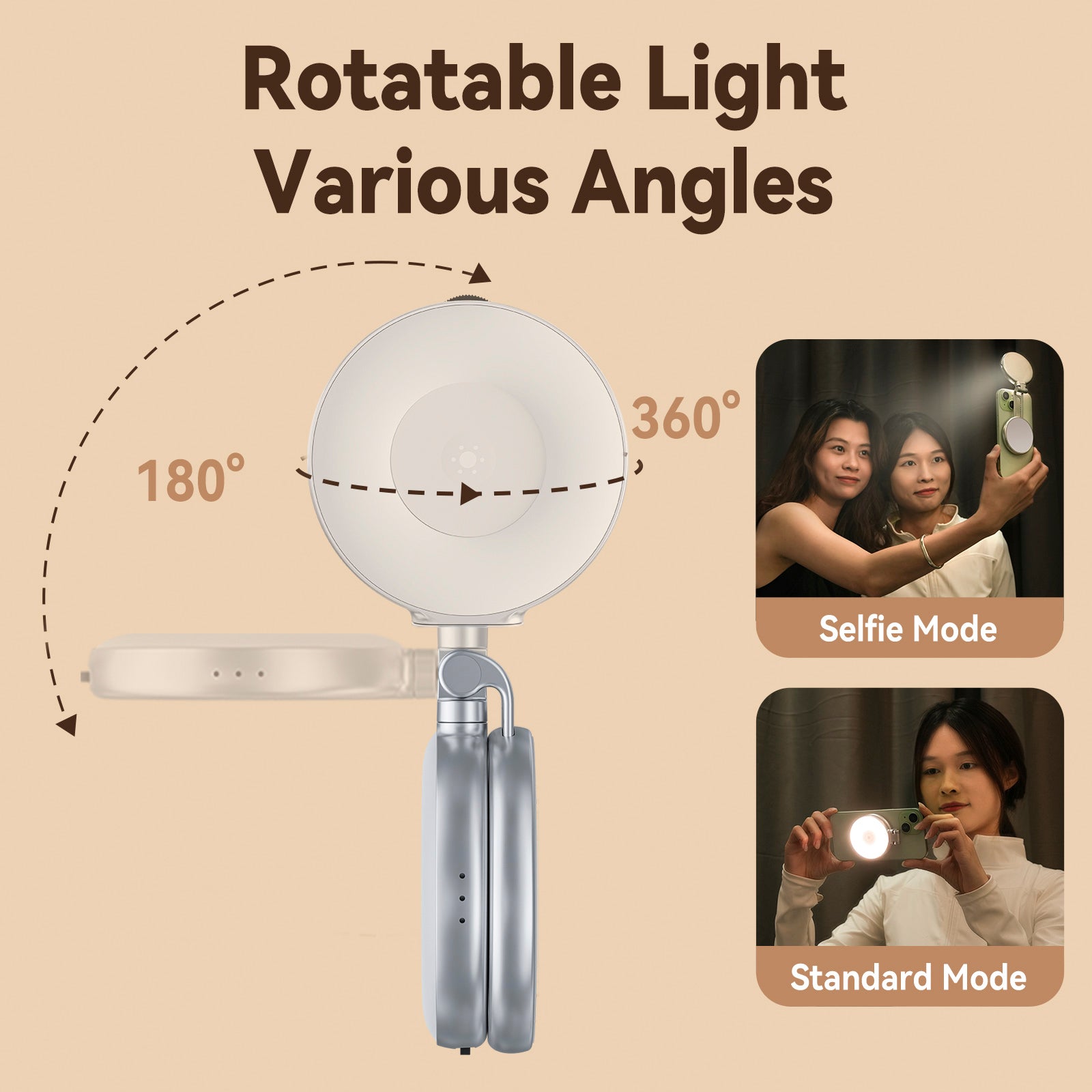 Mini Mobile Phone Magnetic Beauty Fill Light 3 Color Temperature Pocket Light