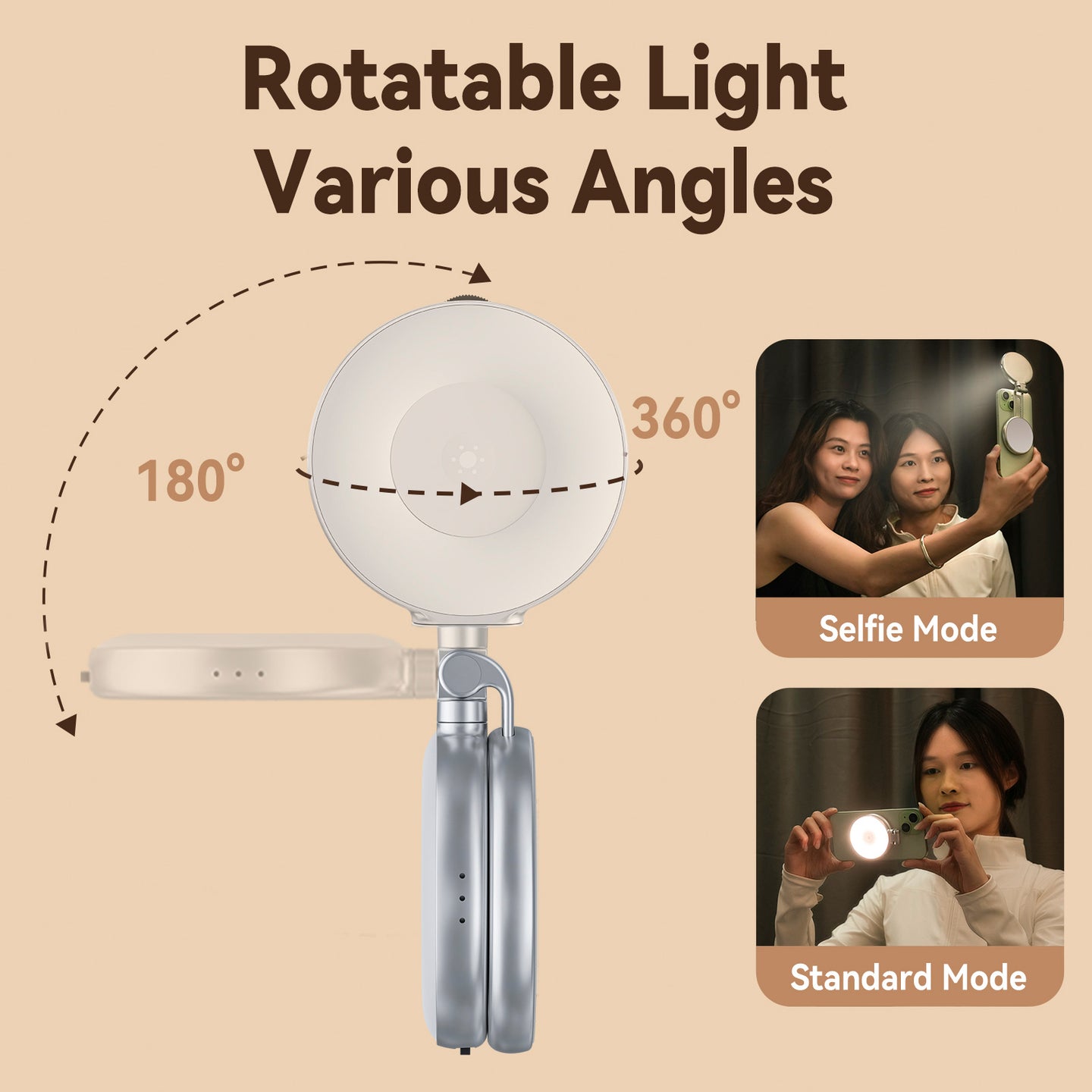 Mini Mobile Phone Magnetic Beauty Fill Light 3 Color Temperature Pocket Light