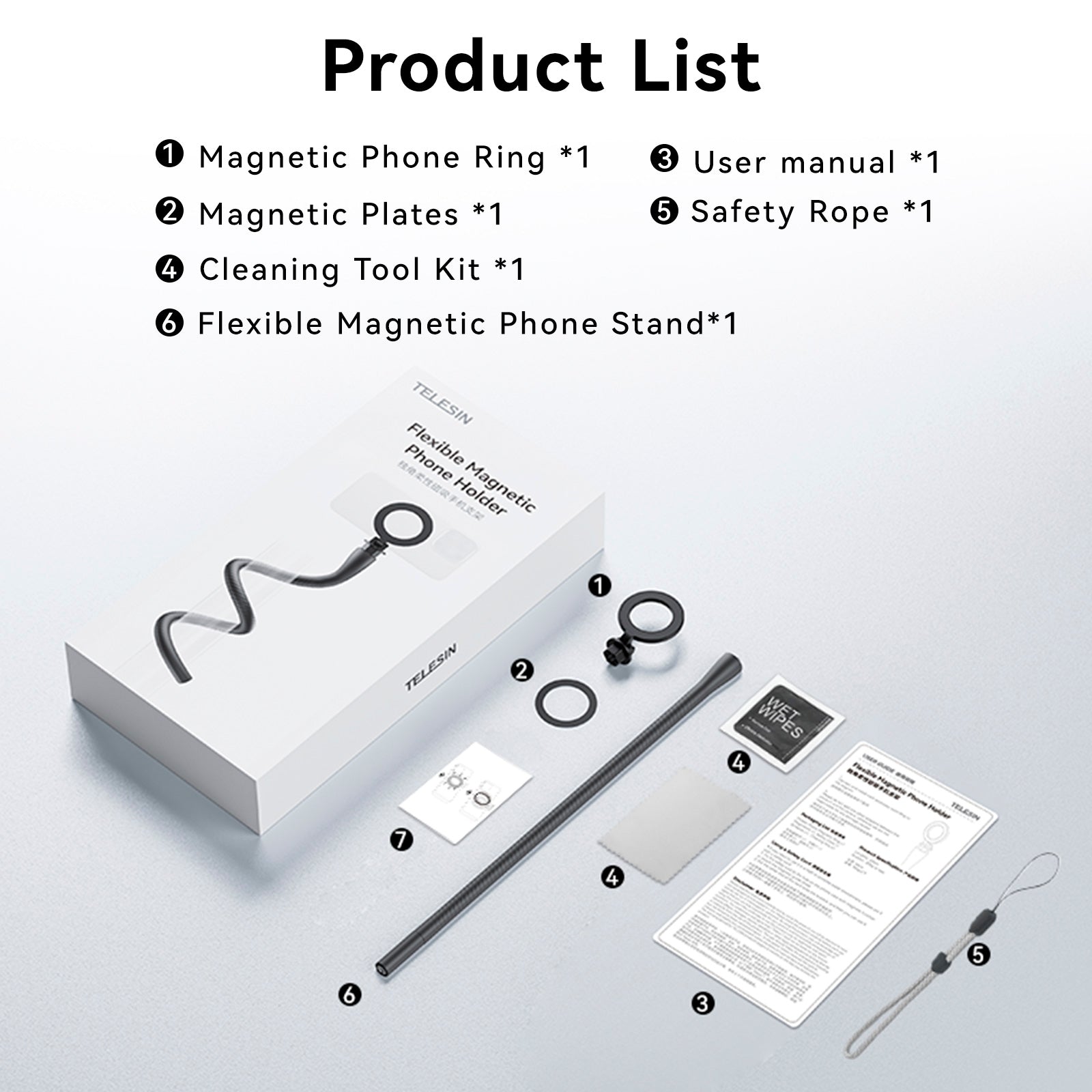 Flexible Magnetic Suction Quick Disassembly Magsafe Mobile Phone Holder Camera