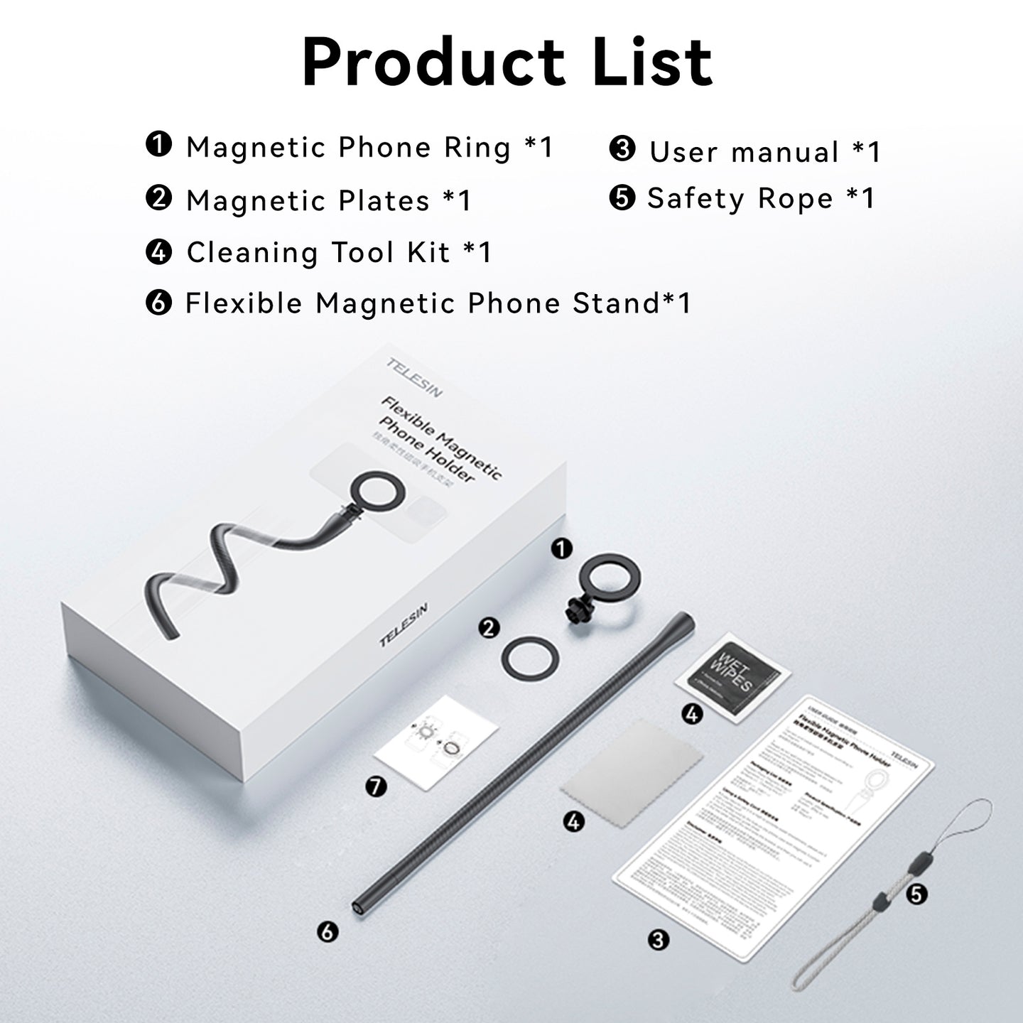 Flexible Magnetic Suction Quick Disassembly Magsafe Mobile Phone Holder Camera