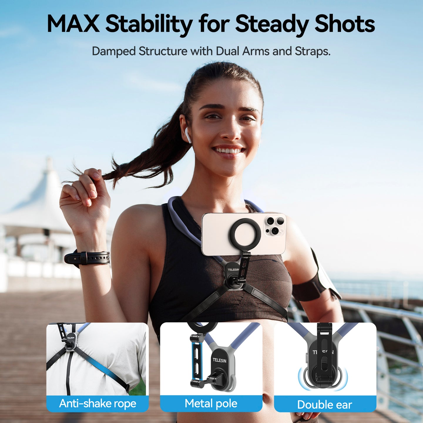 Magnetic Mobile Phone Neck Halter Max POV Angle Lazy Holder Live Mobile Phone